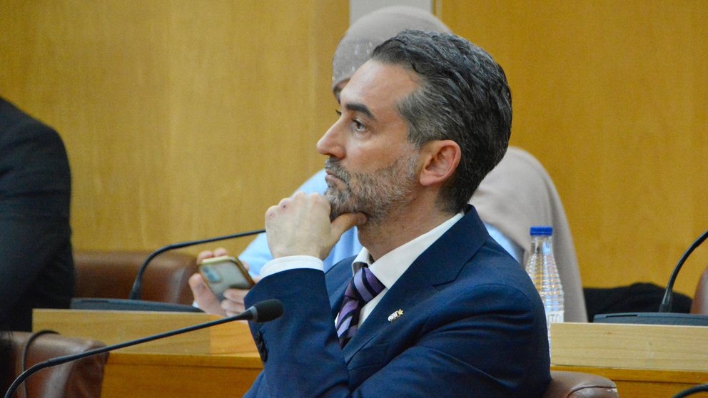 Sebastián Gerrero, portavoz del PSOE durante una sesión plenaria/ Archivo
