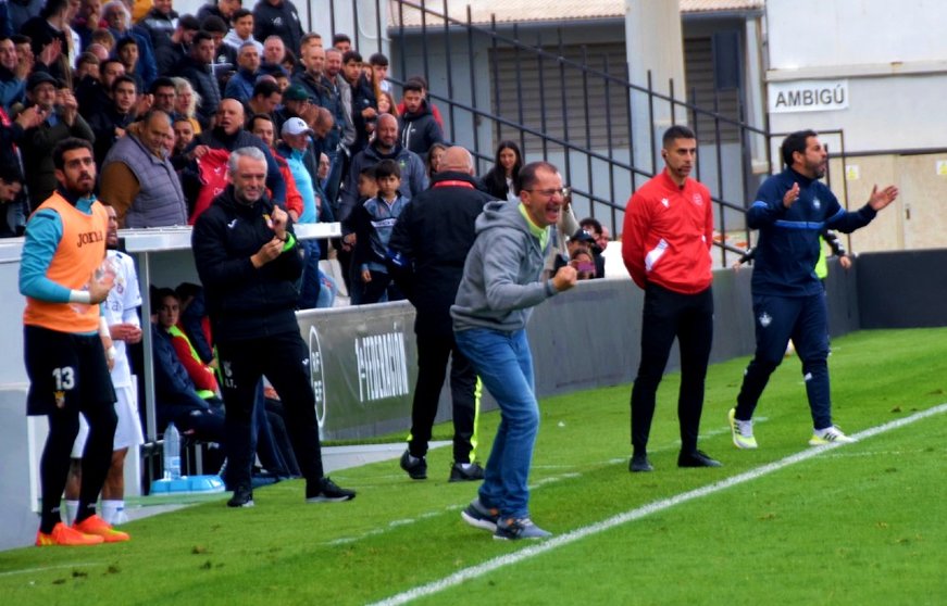 José Juan Romero durante la victoria ante la UD Sanse