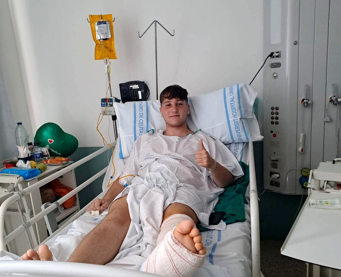 Ramón, portero del Deportivo Ceutí, pasa por el quirófano tras su grave lesión en el derbi juvenil