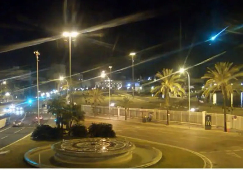 El meteoro, a su paso por Cádiz capital