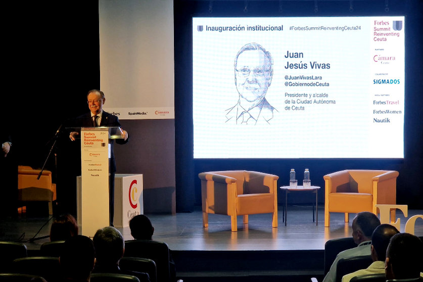 El presidente de la Ciudad durante la inauguración del Forbes Summit Reinventing Ceuta / Laura Ortiz