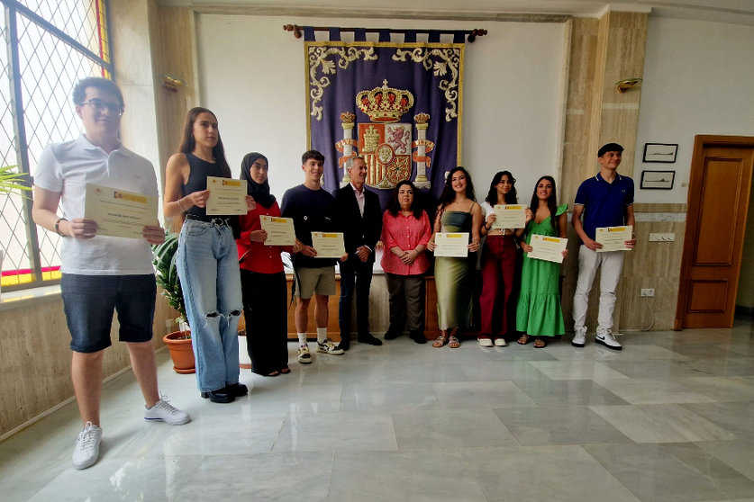 Los estudiantes han sido recibidos este miércoles por la delegada del Gobierno _ Laura Ortiz