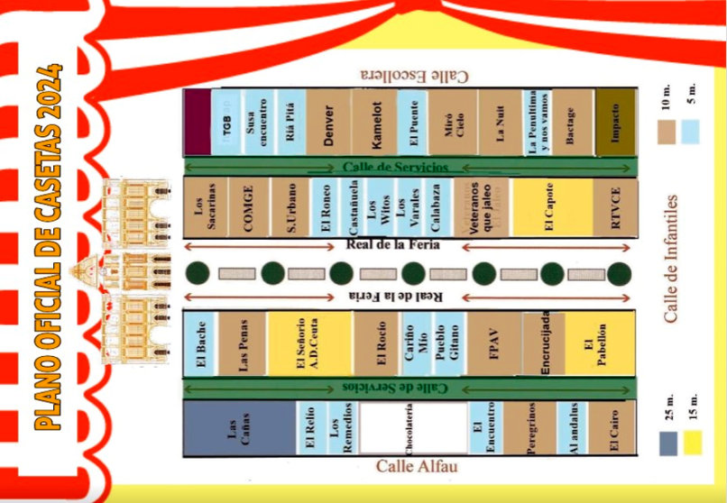 Plano del Real de la Feria de Ceuta 2024 