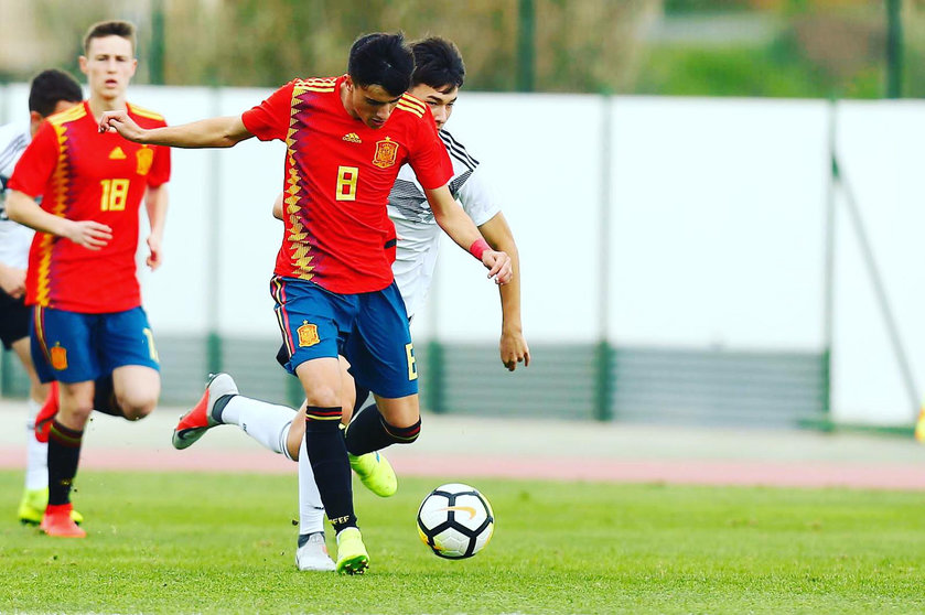 Blesa defendiendo los colores de la Selección Española