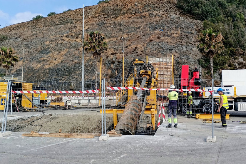 Actuación de la tuneladora en la explanada del Chorrillo / Susana Iñesta