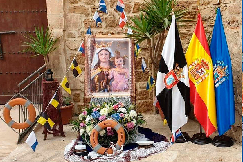 Homenaje a la Virgen del Carmen en la Casa de Ceuta en Melilla