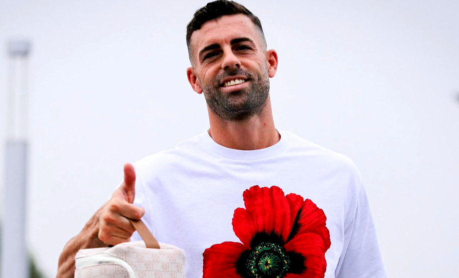 Rodri Ríos en el primer entrenamiento de esta pretemporada