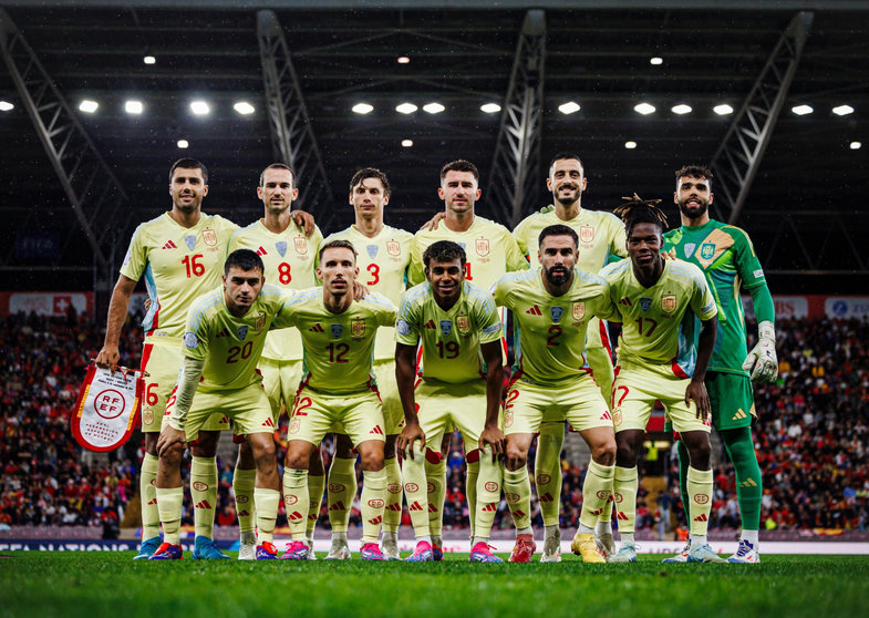 Once inicial de la Selección ante Suiza Foto: @SeFutbol